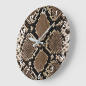 Faux Python Snake Skin Grote Klok (Hoek)