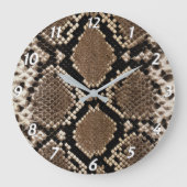Faux Python Snake Skin Grote Klok (Voorkant)
