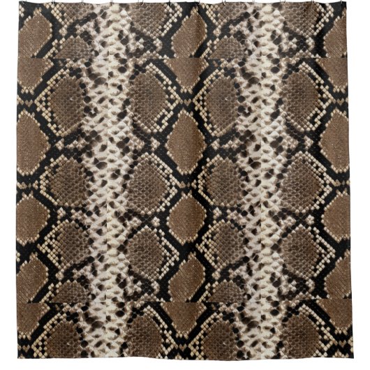 Faux Python Snake Skin Showgordijn Douchegordijn (Voorkant)