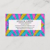 Faux Quilted Colorful Professional-Visitekaartje Visitekaartje (Achterkant)