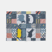 Faux-Quilted Hippo Fleece Deken (Voorkant (Horizontaal))