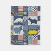 Faux-Quilted Hippo Fleece Deken (Voorkant)