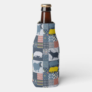 faux-quilted nijlpaarden flesjeskoeler