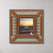 Faux raam met Seashell Custom Canvas Wall Art (Voorkant)