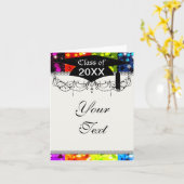 faux rainbow glitter afstuderen kaart (Gele Bloem)