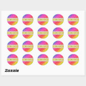 Faux Rainbow Glitter Diamonds gepersonaliseerd Ronde Sticker (Vel)