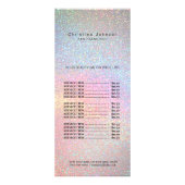 faux rainbow glitter - prijslijst reclamekaart (Voorkant)