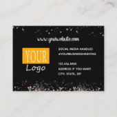 Faux Rainbow Metalitic Glitter Coupon Card Visitekaartje (Achterkant)