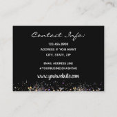 Faux Rainbow Metalitic Glitter Visitekaartje (Achterkant)