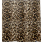 Faux Rattlesnake Snake Skin Showgordijn Douchegordijn (Voorkant)