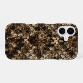 Faux Rattlesnake Snakeskin iPhone 16 Hoesje (Achterkant horizontaal)