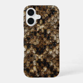 Faux Rattlesnake Snakeskin iPhone 16 Hoesje