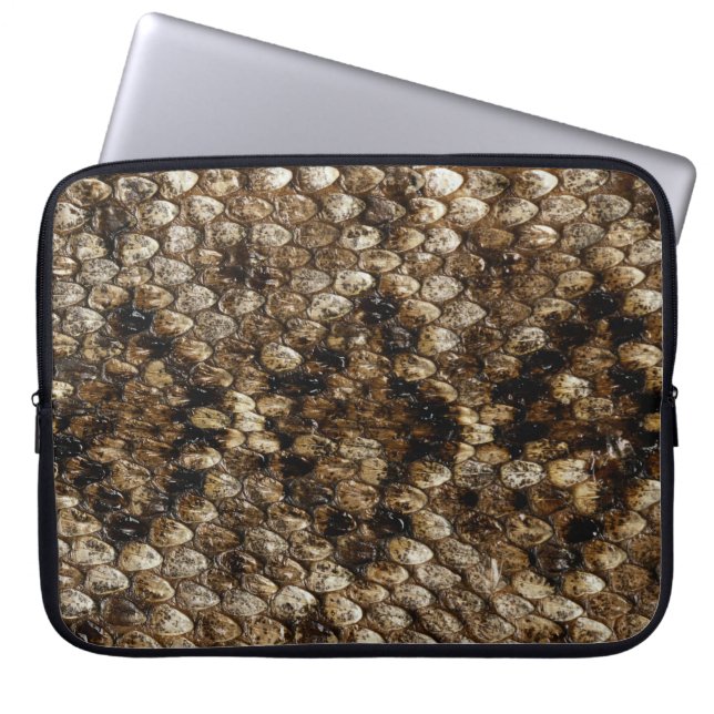 Faux Rattlesnake Snakeskin Laptop Sleeve (Voorkant)