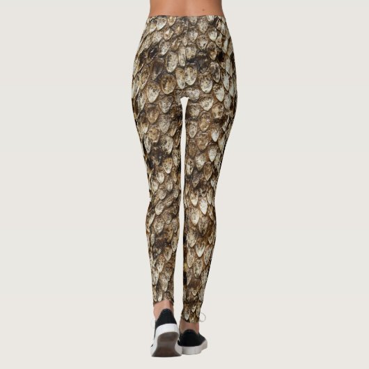 Faux Rattlesnake Snakeskin Leggings (Achterkant)