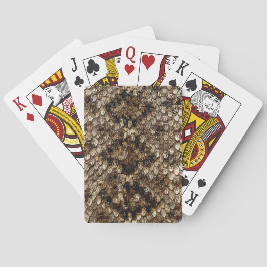 Faux Rattlesnake Snakeskin Pokerkaarten (Achterkant)