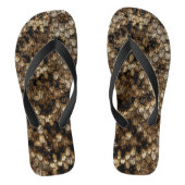 Faux Rattlesnake Snakeskin Teenslippers (Voetbed)