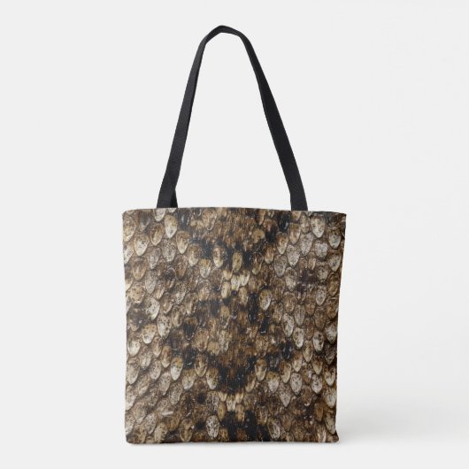 Faux Rattlesnake Snakeskin Tote Bag (Achterkant)