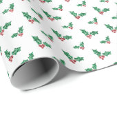 Faux Red en Green Glitter Kerstmis Mistletoe Cadeaupapier (Rol Hoek)