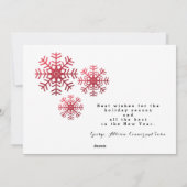 Faux Red Foil Happy Kerstmis Modern Holiday Foto Feestdagenkaart (Achterkant)