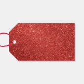 Faux Red Glitter 2024 Typografie Gelukkig Nieuwjaa Cadeaulabel (Achterkant Horizontaal)