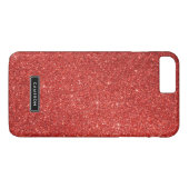 Faux Red Glitter Luxury Custom iPhone 8 Plus Hoesj Case-Mate iPhone Case (Achterkant (Horizontaal))