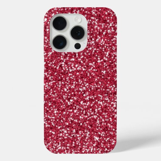 Faux Red Glitter Pattern-achtige Case-Mate iPhone Case (Achterkant)