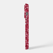 Faux Red Glitter Pattern-achtige iPhone Hoesje (Linkerkant)