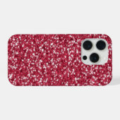 Faux Red Glitter Pattern-achtige iPhone Hoesje (Achterkant horizontaal)