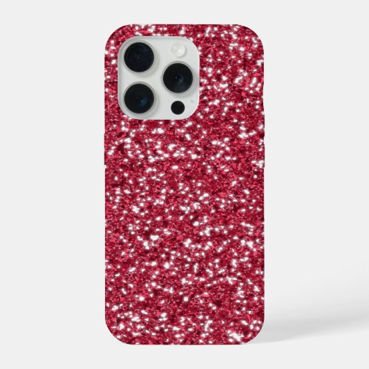 Faux Red Glitter Pattern-achtige iPhone Hoesje (Achterkant)