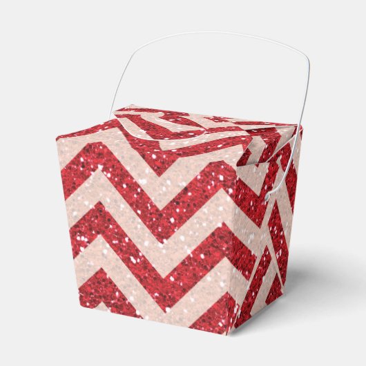 Faux red glitter-pleister bedankdoosjes (Voorkant Zijde)