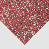 Faux Red Glitter Texture Kijk-achtig design Tissuepapier (Detail)