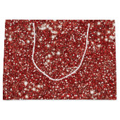 Faux Red Glitter Texture look-like Graphic Groot Cadeauzakje (Voorkant)