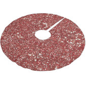 Faux Red Glitter Texture look-like Graphic Kerstboom Rok (Gekanteld)