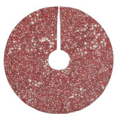 Faux Red Glitter Texture look-like Graphic Kerstboom Rok (Voorkant)