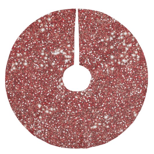 Faux Red Glitter Texture look-like Graphic Kerstboom Rok (Voorkant)