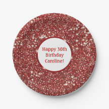 Faux Red Glitter-textuur met aangepaste tekst