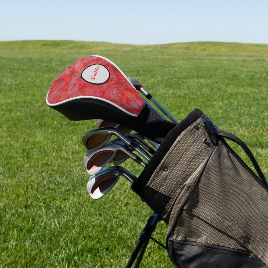 Faux Red Marble Golfheadcover (Insitu)