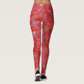 Faux Red Marble Leggings (Achterkant)