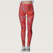 Faux Red Marble Leggings (Voorkant)