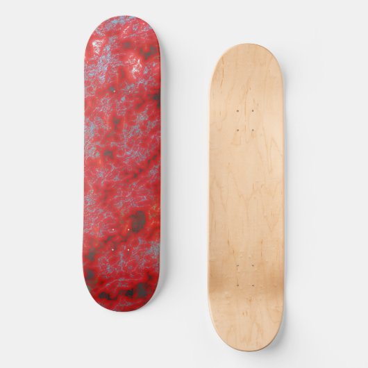 Faux Red Marble Persoonlijk Skateboard (Voorkant)