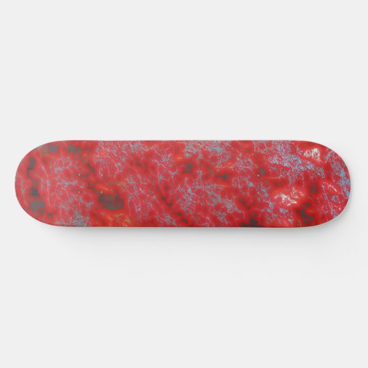 Faux Red Marble Persoonlijk Skateboard (Horizontaal)