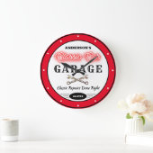 Faux Red Neon Klassieke auto Garage Grote Klok (Huis)