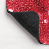 Faux Red Sequin Pattern Afbeelding Muismat (Hoek)