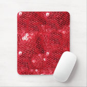 Faux Red Sequin Pattern Afbeelding Muismat (Met muis)