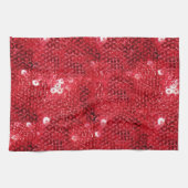 Faux Red Sequin Pattern Afbeelding Theedoek (Horizontaal)