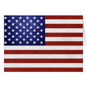 Faux Red White Blue Leather USA