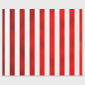 Faux Red White — Verticale strepen "Snoep Stripe" Cadeaupapier (Vlak)