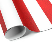 Faux Red White — Verticale strepen "Snoep Stripe" Cadeaupapier (Rol Hoek)
