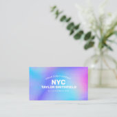 Faux regenboogholografisch Visitekaartje (Staand voorkant)