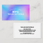 Faux regenboogholografisch Visitekaartje (Voorkant / Achterkant)